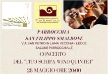 Concerto del “Tito Schipa Wind Quintet” gruppo di fiati del Conservatorio di Lecce